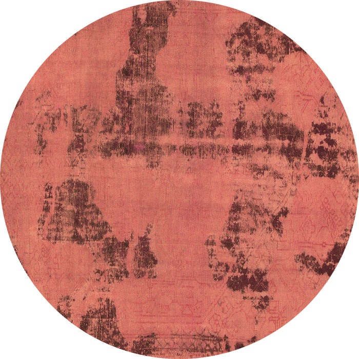 Round Machine Washable Oriental Brown Traditional Rug, wshabs1365brn