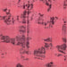 Square Abstract Violet Red Pink Oriental Rug, abs1365