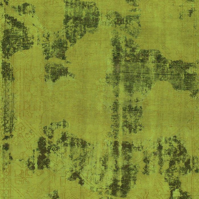 Machine Washable Oriental Green Traditional Area Rugs, wshabs1365grn