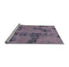 Sideview of Machine Washable Oriental Light Blue Traditional Rug, wshabs1365lblu