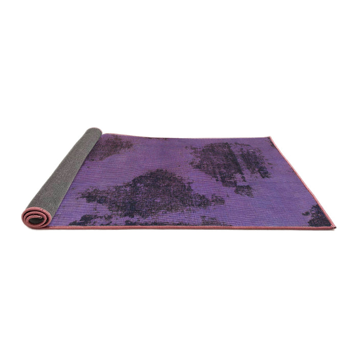 Sideview of Abstract Purple Modern Rug, abs1366