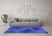 Machine Washable Abstract Blue Modern Rug in a Living Room, wshabs1366blu