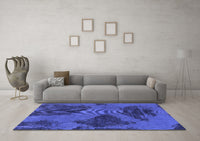 Machine Washable Abstract Blue Modern Rug, wshabs1366blu