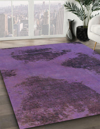 Abstract Purple Modern Rug, abs1366