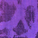 Square Machine Washable Abstract Purple Modern Area Rugs, wshabs1366pur