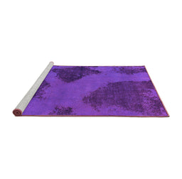 Sideview of Machine Washable Abstract Purple Modern Area Rugs, wshabs1366pur