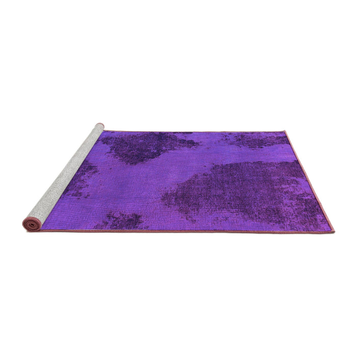 Sideview of Machine Washable Abstract Purple Modern Area Rugs, wshabs1366pur