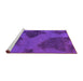 Sideview of Machine Washable Abstract Purple Modern Area Rugs, wshabs1366pur