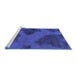 Sideview of Machine Washable Abstract Blue Modern Rug, wshabs1366blu