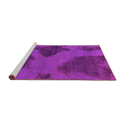 Sideview of Machine Washable Abstract Pink Modern Rug, wshabs1366pnk