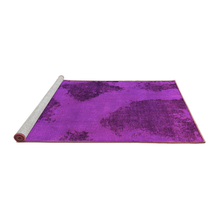 Sideview of Machine Washable Abstract Pink Modern Rug, wshabs1366pnk