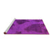 Sideview of Machine Washable Abstract Pink Modern Rug, wshabs1366pnk