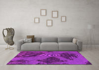 Machine Washable Abstract Pink Modern Rug, wshabs1366pnk