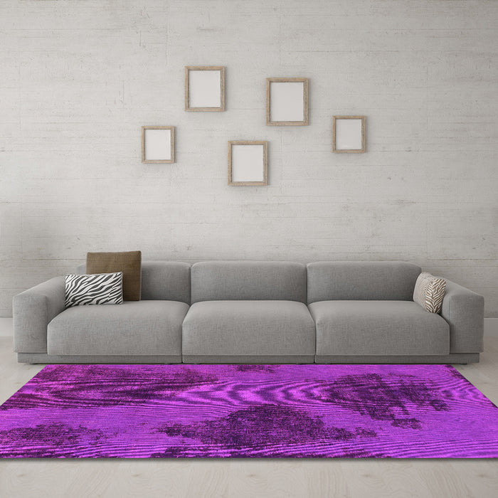 Machine Washable Abstract Pink Modern Rug in a Living Room, wshabs1366pnk