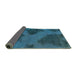 Sideview of Abstract Turquoise Modern Rug, abs1366turq