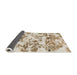 Sideview of Abstract Gold Modern Rug, abs1367