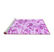 Sideview of Machine Washable Abstract Purple Modern Area Rugs, wshabs1367pur