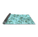 Sideview of Abstract Light Blue Modern Rug, abs1367lblu