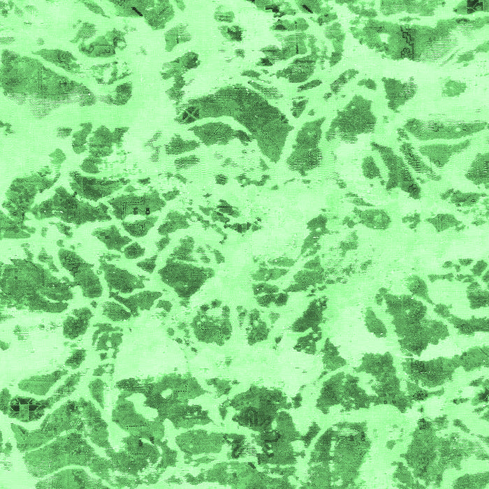 Machine Washable Abstract Emerald Green Modern Area Rugs, wshabs1367emgrn