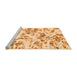 Sideview of Machine Washable Abstract Orange Modern Area Rugs, wshabs1367org