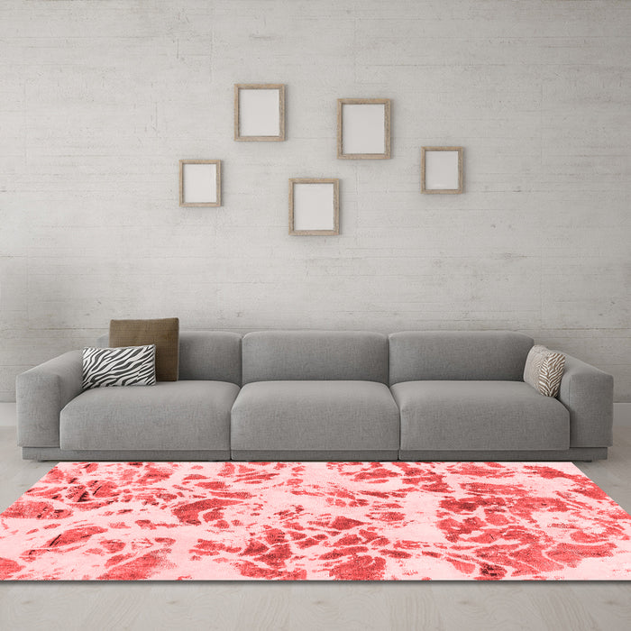 Modern Red Washable Rugs