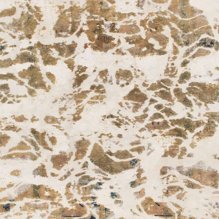 Machine Washable Abstract Gold Rug, wshabs1367