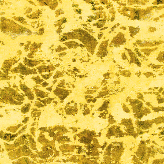 Machine Washable Abstract Yellow Modern Rug, wshabs1367yw