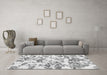 Machine Washable Abstract Gray Modern Rug in a Living Room,, wshabs1367gry