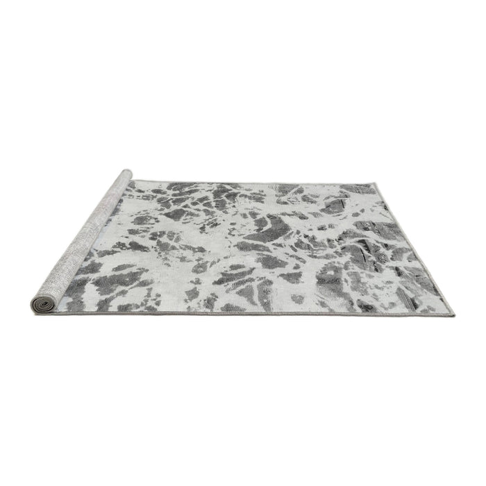 Sideview of Machine Washable Abstract Gray Modern Rug, wshabs1367gry