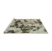 Sideview of Machine Washable Abstract Tan Brown Rug, wshabs1368