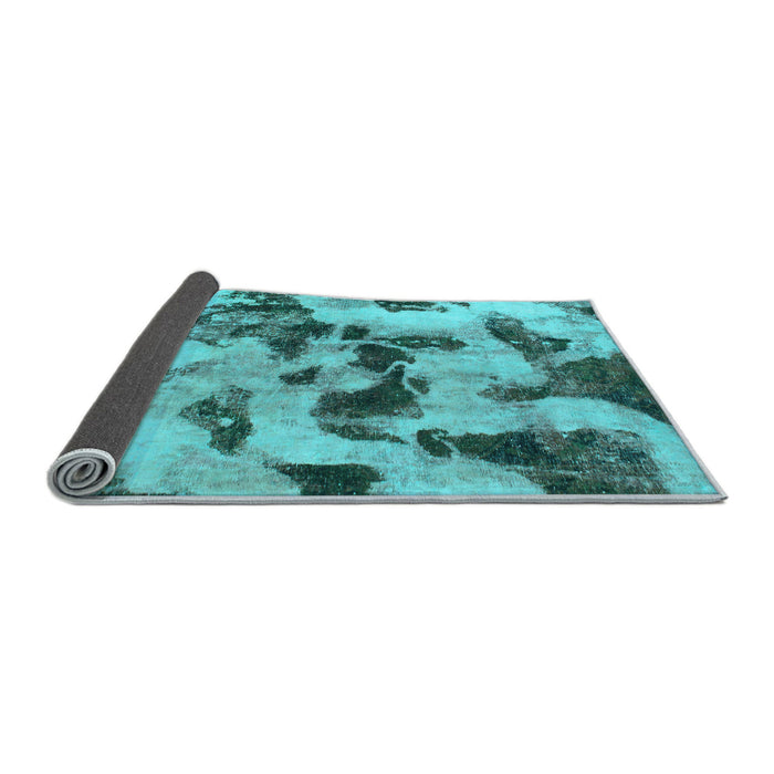 Sideview of Abstract Light Blue Modern Rug, abs1368lblu