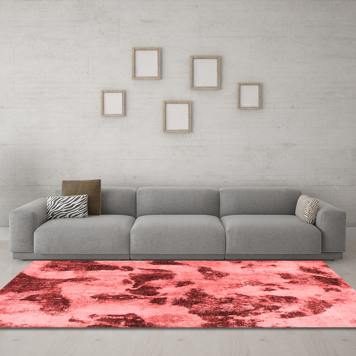 Modern Red Washable Rugs