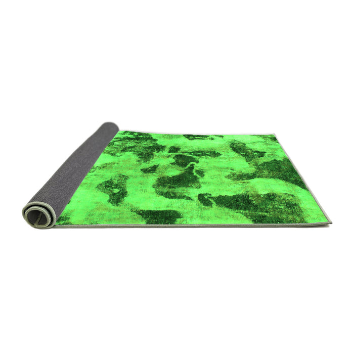 Sideview of Abstract Green Modern Rug, abs1368grn