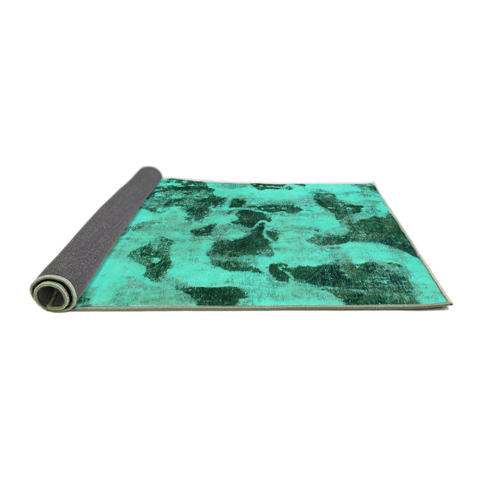 Sideview of Abstract Turquoise Modern Rug, abs1368turq