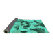 Sideview of Abstract Turquoise Modern Rug, abs1368turq