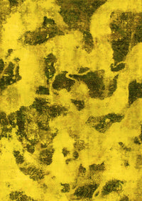 Abstract Yellow Modern Rug, abs1368yw