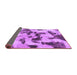 Sideview of Abstract Purple Modern Rug, abs1368pur