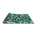 Sideview of Abstract Teal Green Modern Rug, abs1369