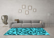 Machine Washable Abstract Light Blue Modern Rug in a Living Room, wshabs1369lblu