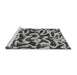 Sideview of Machine Washable Abstract Gray Modern Rug, wshabs1369gry