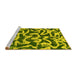 Sideview of Machine Washable Abstract Yellow Modern Rug, wshabs1369yw