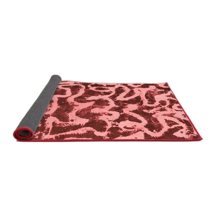 Abstract Red Modern Area Rugs