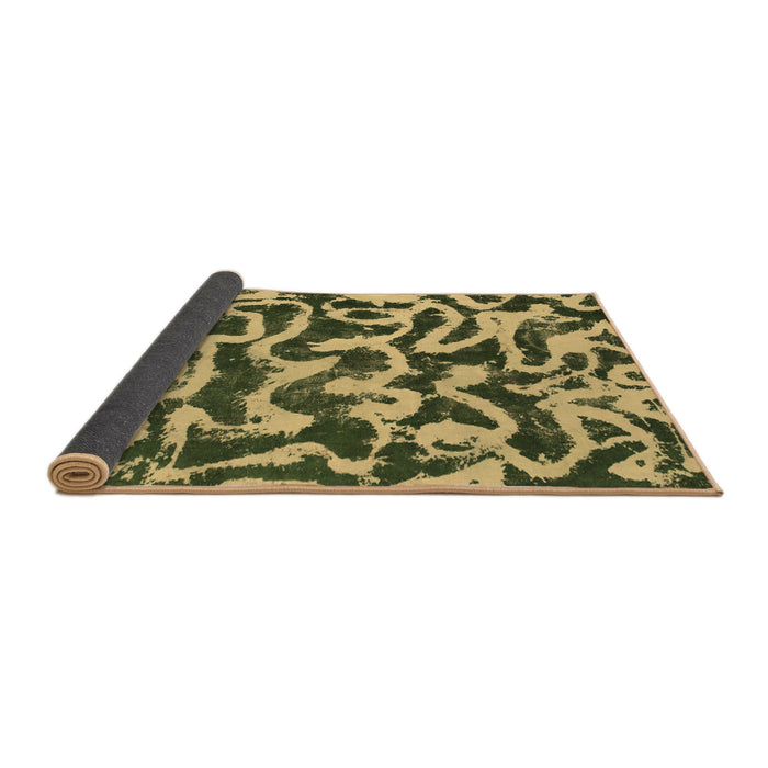 Sideview of Abstract Brown Modern Rug, abs1369brn