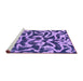 Sideview of Machine Washable Abstract Purple Modern Area Rugs, wshabs1369pur