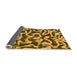 Sideview of Abstract Orange Modern Rug, abs1369org