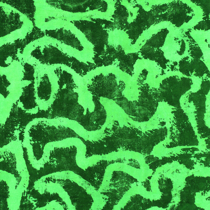 Machine Washable Abstract Green Modern Area Rugs, wshabs1369grn