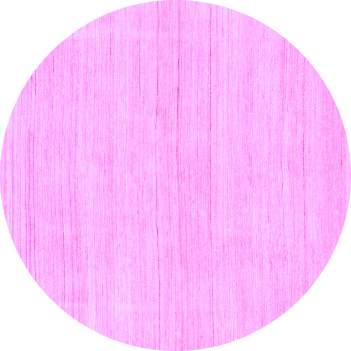 Round Machine Washable Solid Purple Modern Area Rugs, wshabs136pur