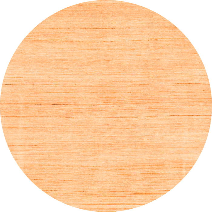 Round Solid Orange Modern Rug, abs136org