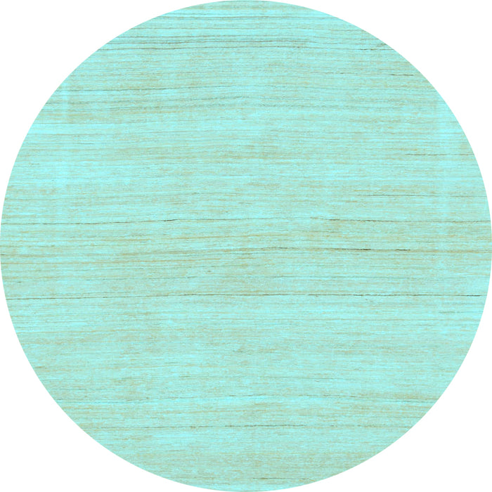Round Solid Light Blue Modern Rug, abs136lblu