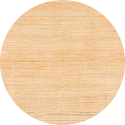 Round Machine Washable Abstract Yellow Rug, wshabs136